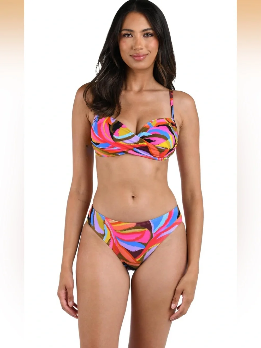 La Blanca Over The Shoulder Wrap Bikini Swimsuit Top 10. 2375/bb6-3